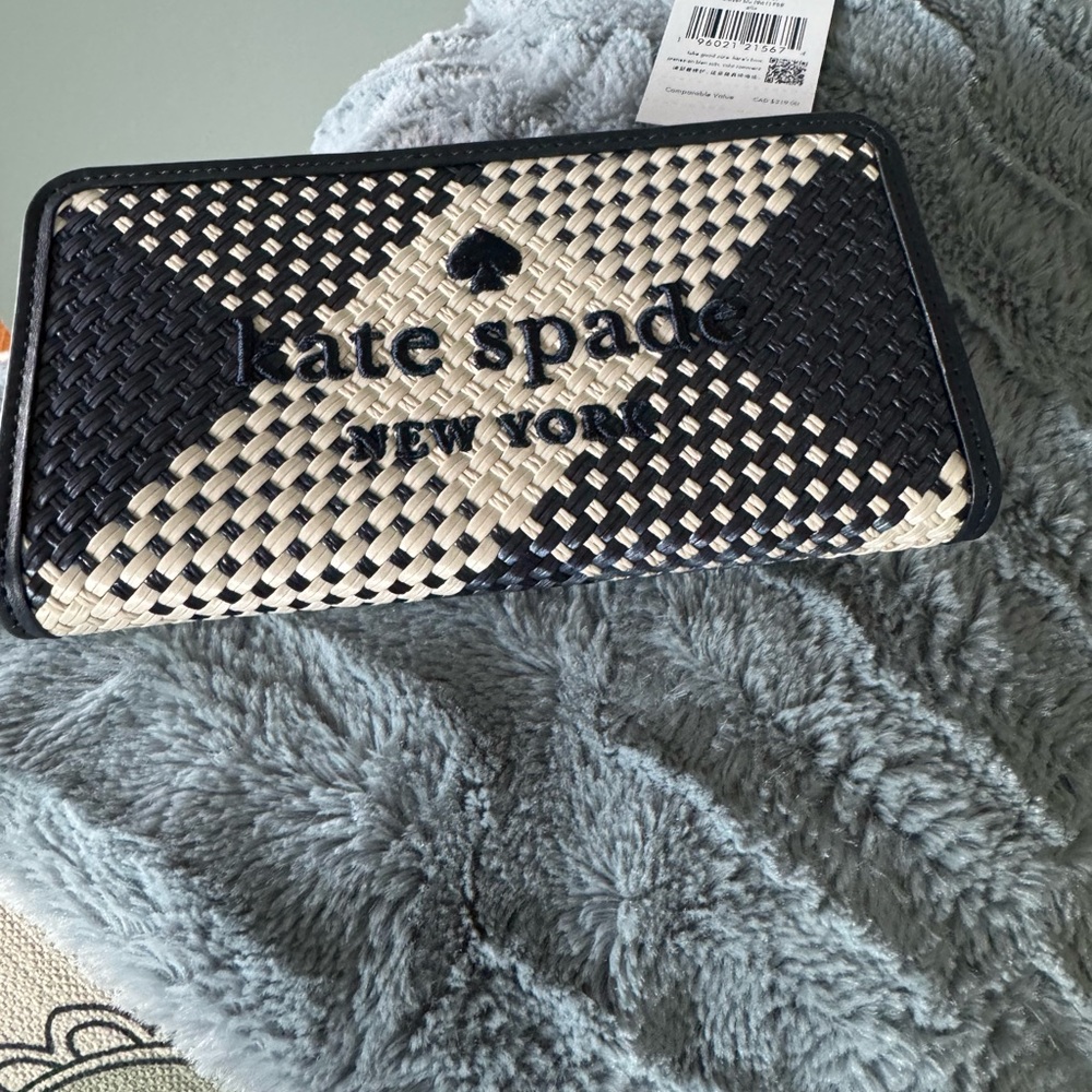 Kate Spade oversized blazer blue wallet